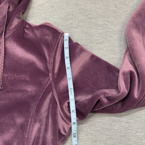 Columbia Womens Purple Full Zip Fleece Jacket Lined Pockets Hooded Size Medium - Picture 13 of 14